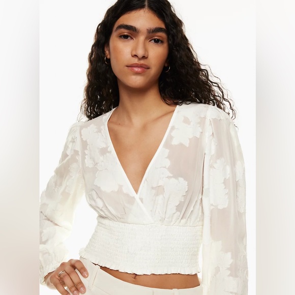 NWT WILFRED ARITZIA BLACK WISTFUL BLOUSE XS - Picture 5 of 7